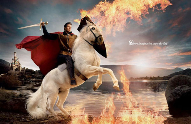 David Beckham muốn trở thành chàng hoàng tử cưỡi ngựa trắng.